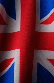 Bandiera del Regno Unito in movimento